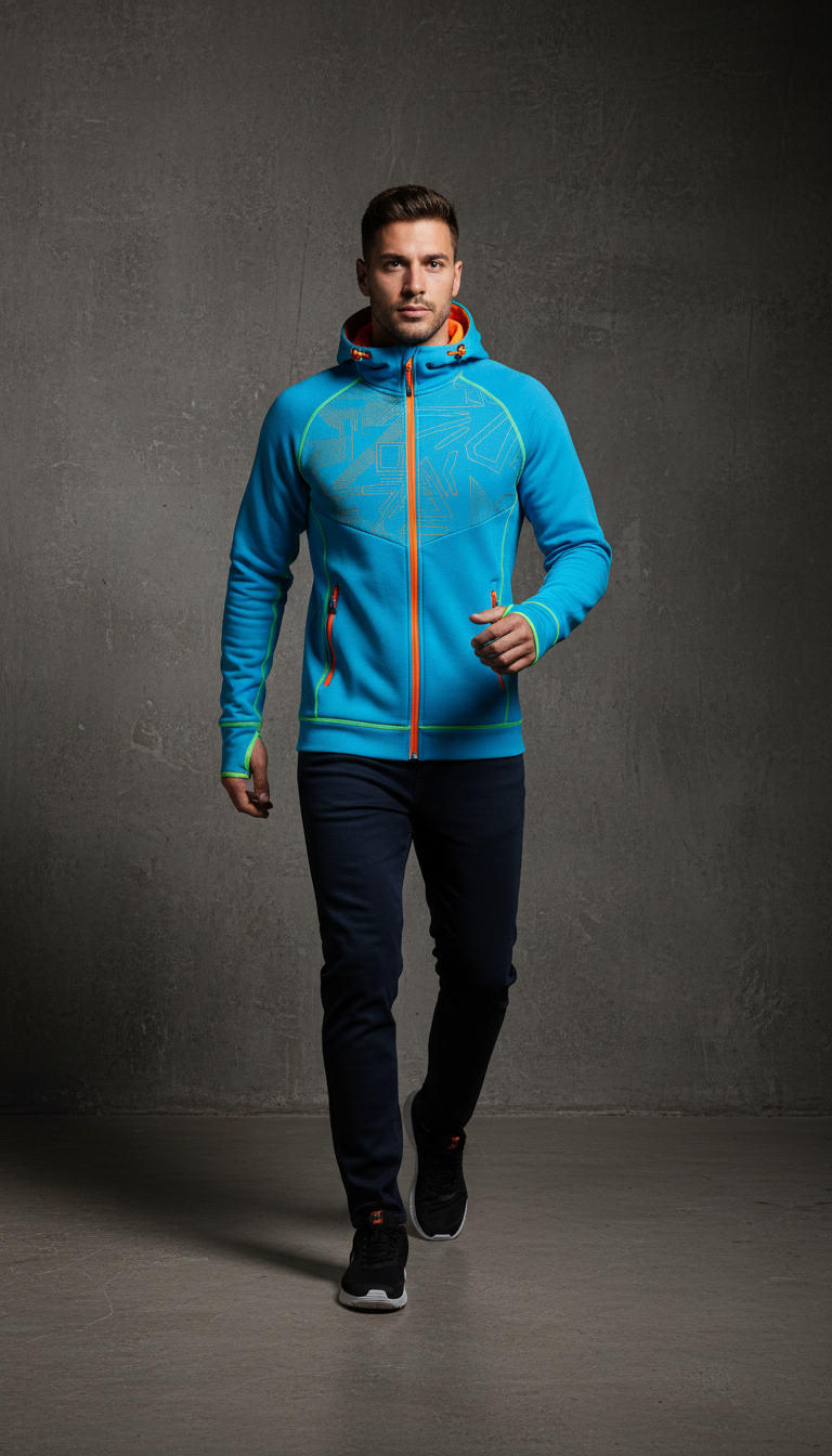 Sky Dive Blue performance hoodie